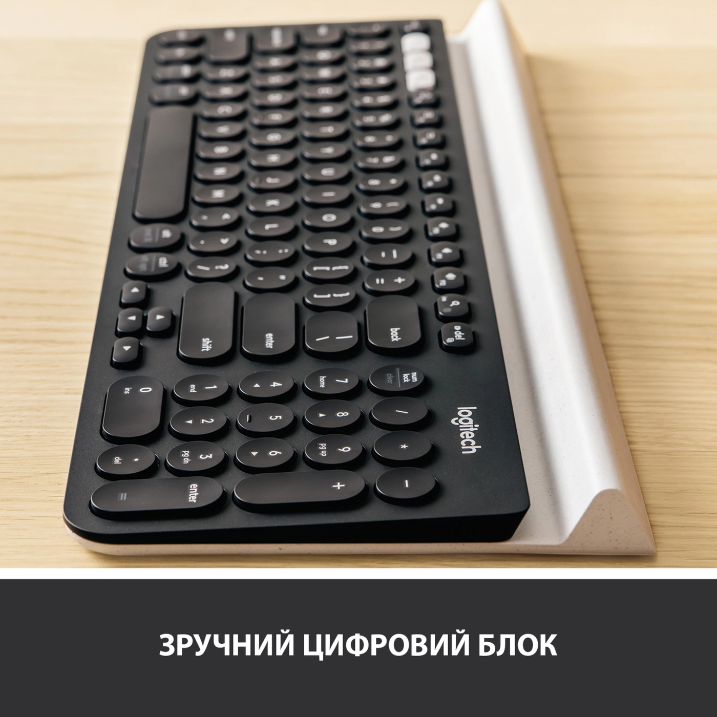 Купити Клавіатура Logitech K780 Multi-Device Wireless Keyboard US DARK GREY/SPECKLED White (920-008042) - фото 3