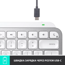 Купить Клавиатура Logitech MX Keys Mini Minimalist Wireless Illuminated Keyboard Pale Gray RUS 2.4GHZ/BT (920-010502) - фото 8