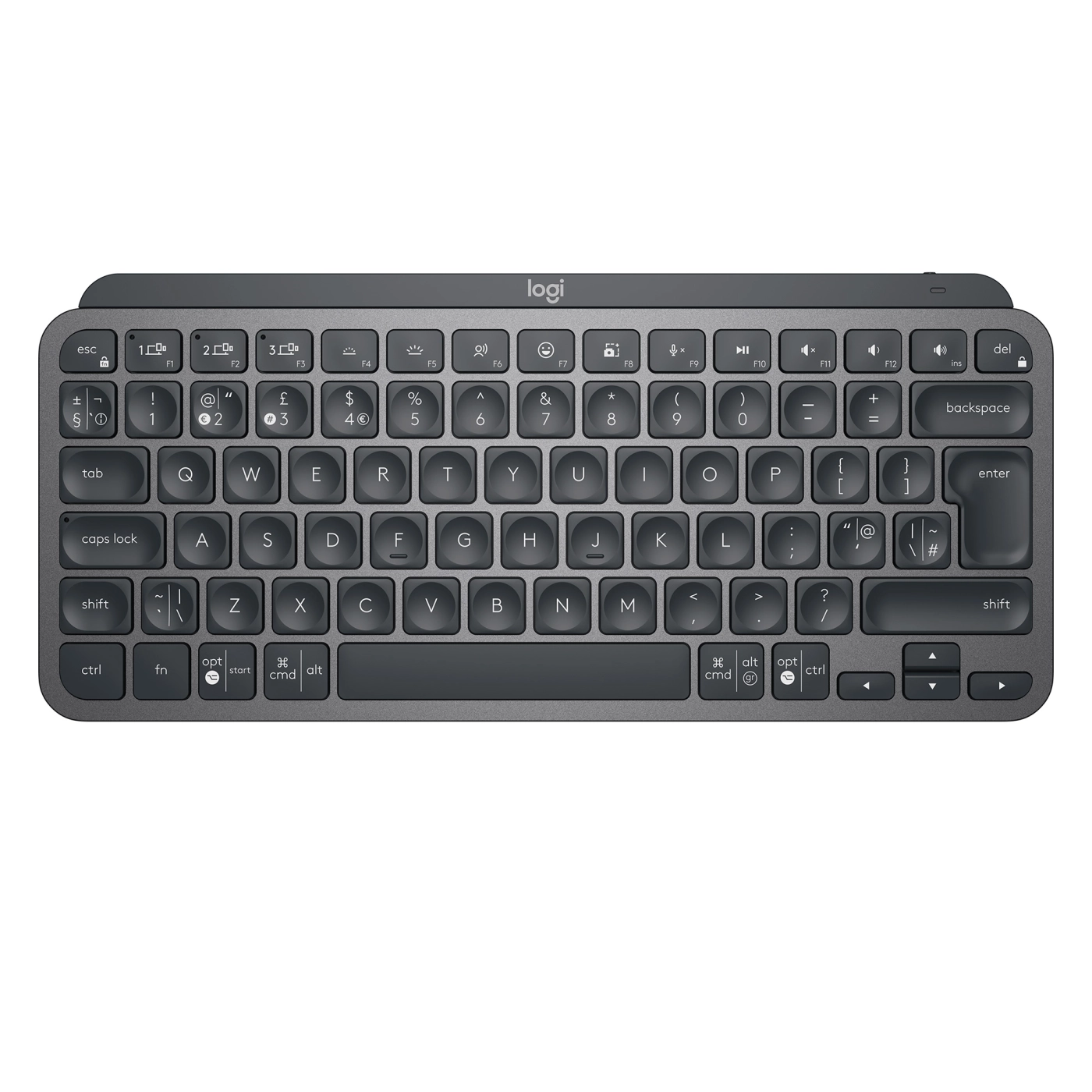 Купити Клавіатура Logitech MX Keys Mini Minimalist Wireless Illuminated Keyboard Graphite US 2.4GHZ/BT (920-010498) - фото 1