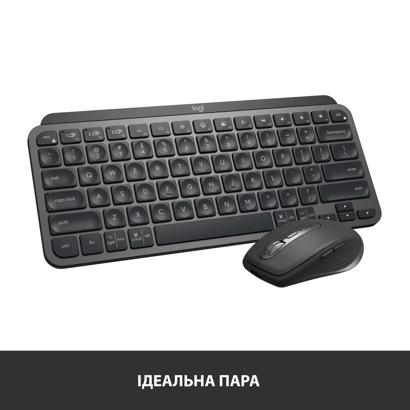 Купити Клавіатура Logitech MX Keys Mini Minimalist Wireless Illuminated Keyboard Graphite US 2.4GHZ/BT (920-010498) - фото 10