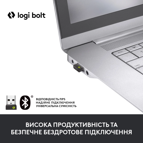Купити Клавіатура Logitech MX Keys Mini For Business Graphite US 2.4GHZ/BT (920-010608) - фото 2