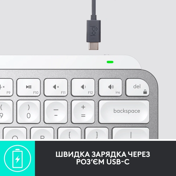 Купить Клавиатура Logitech MX Keys Mini For Business Pale Gray US 2.4GHZ/BT (920-010609) - фото 8
