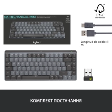 Купити Клавіатура Logitech MX Mechanical Mini Minimalist Wireless Illuminated Keyboard Graphite US 2.4GHZ/BT (920-010780) - фото 11