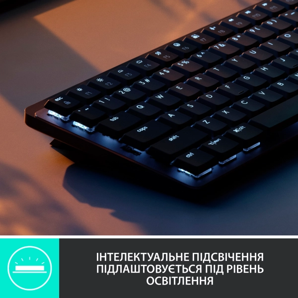 Купити Клавіатура Logitech MX Mechanical Mini Minimalist Wireless Illuminated Keyboard Graphite US 2.4GHZ/BT (920-010782) - фото 4