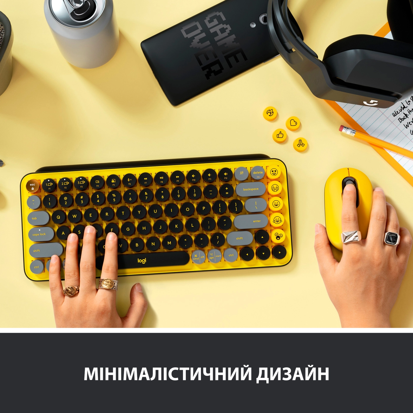 Купить Клавиатура Logitech POP Keys Wireless Mechanical Keyboard With Emoji Keys Blast US BT (920-010735) - фото 5