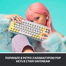 Купити Клавіатура Logitech POP Keys Wireless Mechanical Keyboard With Emoji Keys Daydream US BT (920-010736) - фото 2