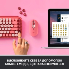 Купить Клавиатура Logitech POP Keys Wireless Mechanical Keyboard With Emoji Keys Heartbreaker US BT (920-010737) - фото 3