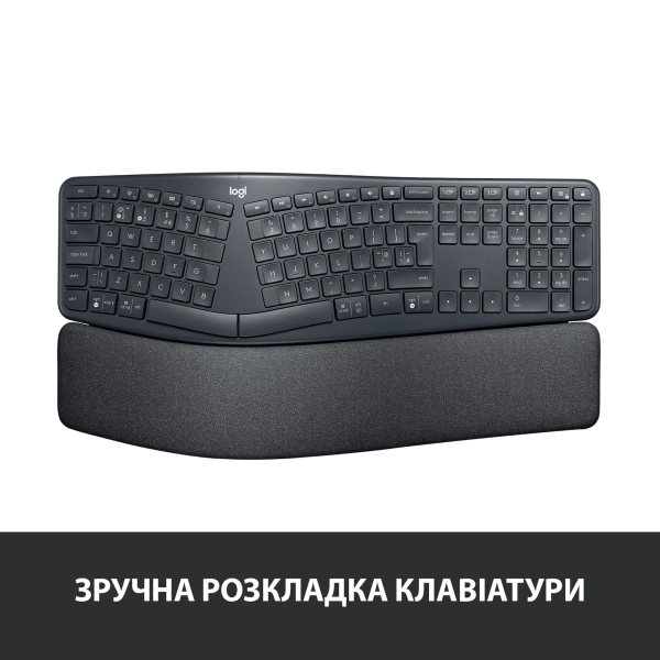 Купити Клавіатура Logitech Wireless Keyboard ERGO K860 US (920-010108) - фото 2