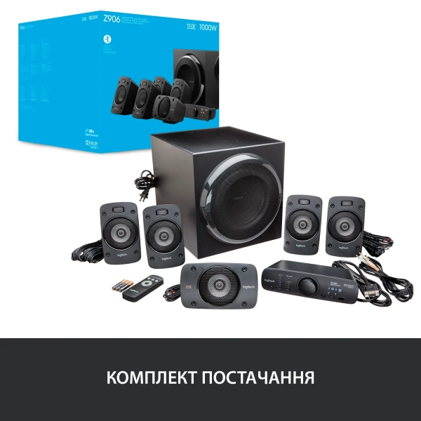 Купить Акустическая система Logitech Audio System 5.1 Z906 Surround Sound Speakers (980-000468) - фото 10