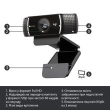 Купити Веб-камера Logitech C922 Pro (960-001088) - фото 6