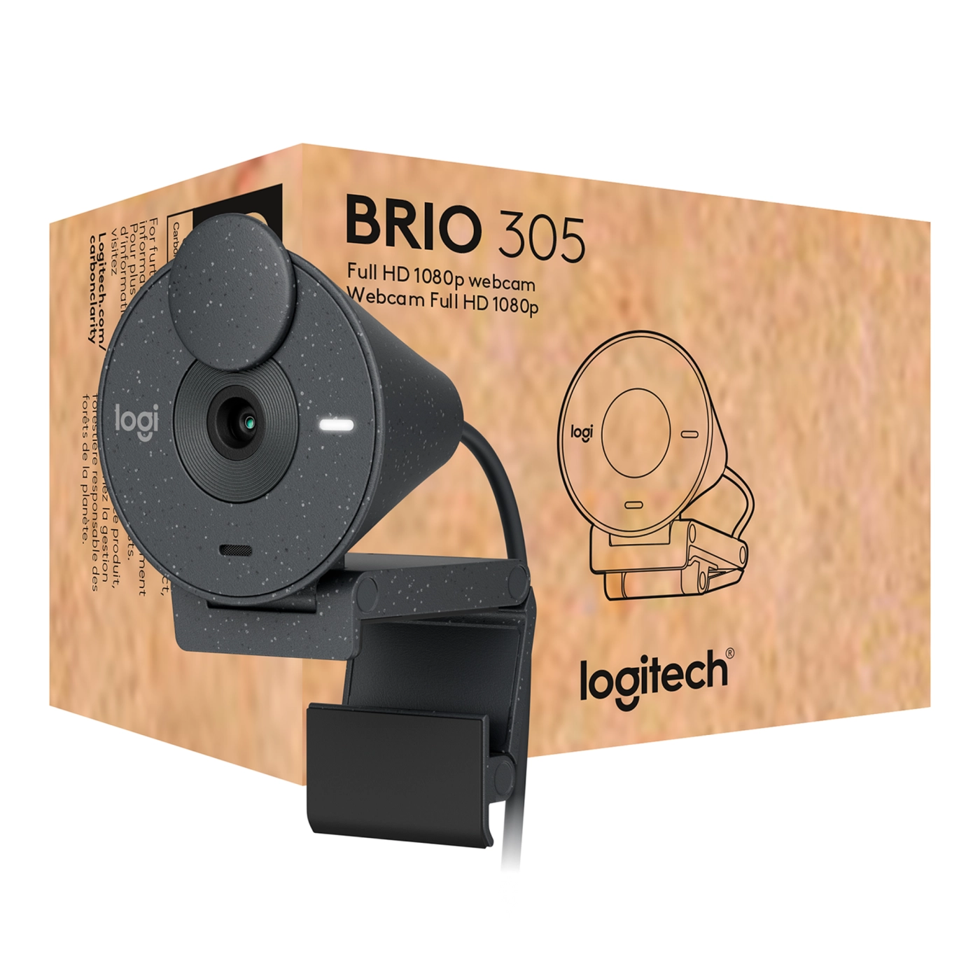 Купить Веб-камера Logitech Brio 305 FHD for Business Graphite (960-001469) - фото 1