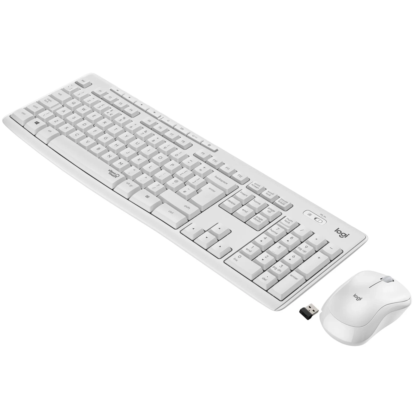 Купити Комплект клавіатура та миша Logitech MK295 Silent Wireless Combo Off White US (920-009824) - фото 1