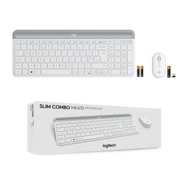 Купити Комплект клавіатура та миша Logitech MK470 Slim Wireless Combo Off White US (920-009205) - фото 9