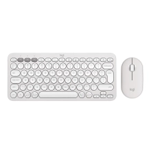 Купити Комплект клавіатура та миша Logitech Pebble 2 Combo White US 2.4GHZ/BT (920-012240) - фото 1