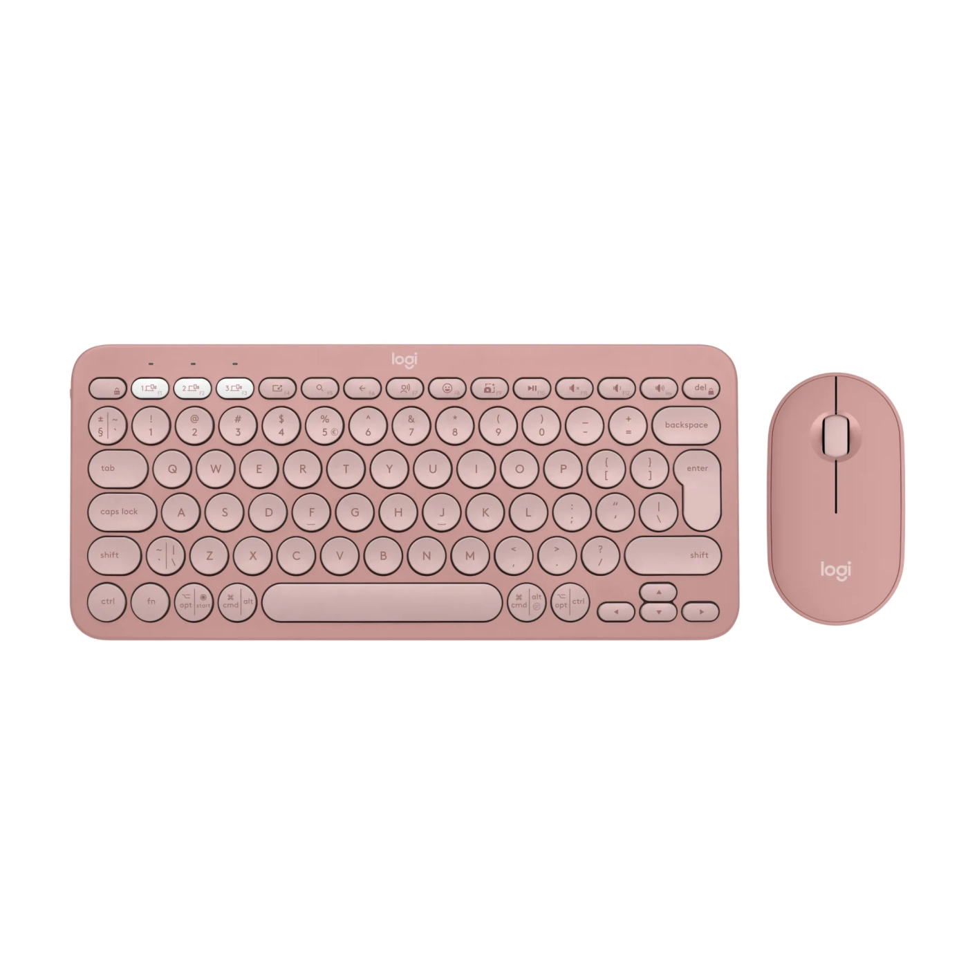 Купить Комплект клавиатура и мышь Logitech Pebble 2 Combo Rose US 2.4GHZ/BT (920-012241) - фото 1