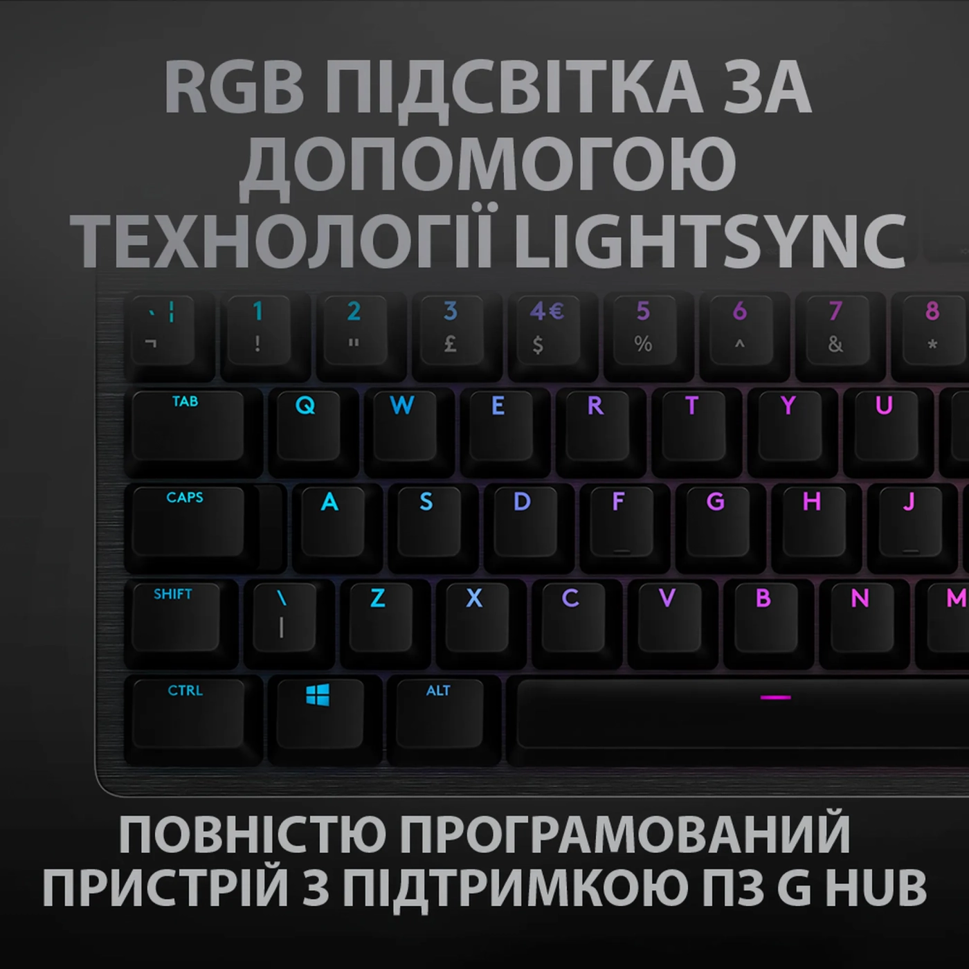 Купити Клавіатура Logitech G512 Carbon LightSync RGB Mechanical Gaming Keyboard with GX Blue switches (920-008946) - фото 7