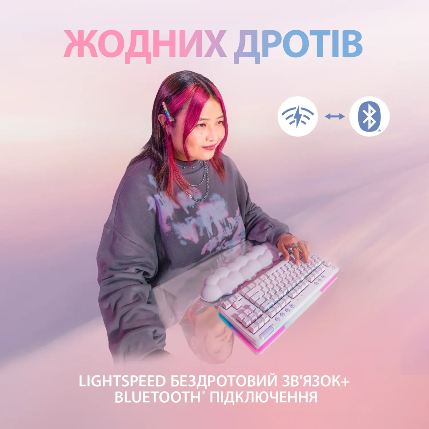 Купить Клавиатура Logitech G715 Gaming Keyboard Off White 2.4GHZ/BT Tactile (920-010465) - фото 3