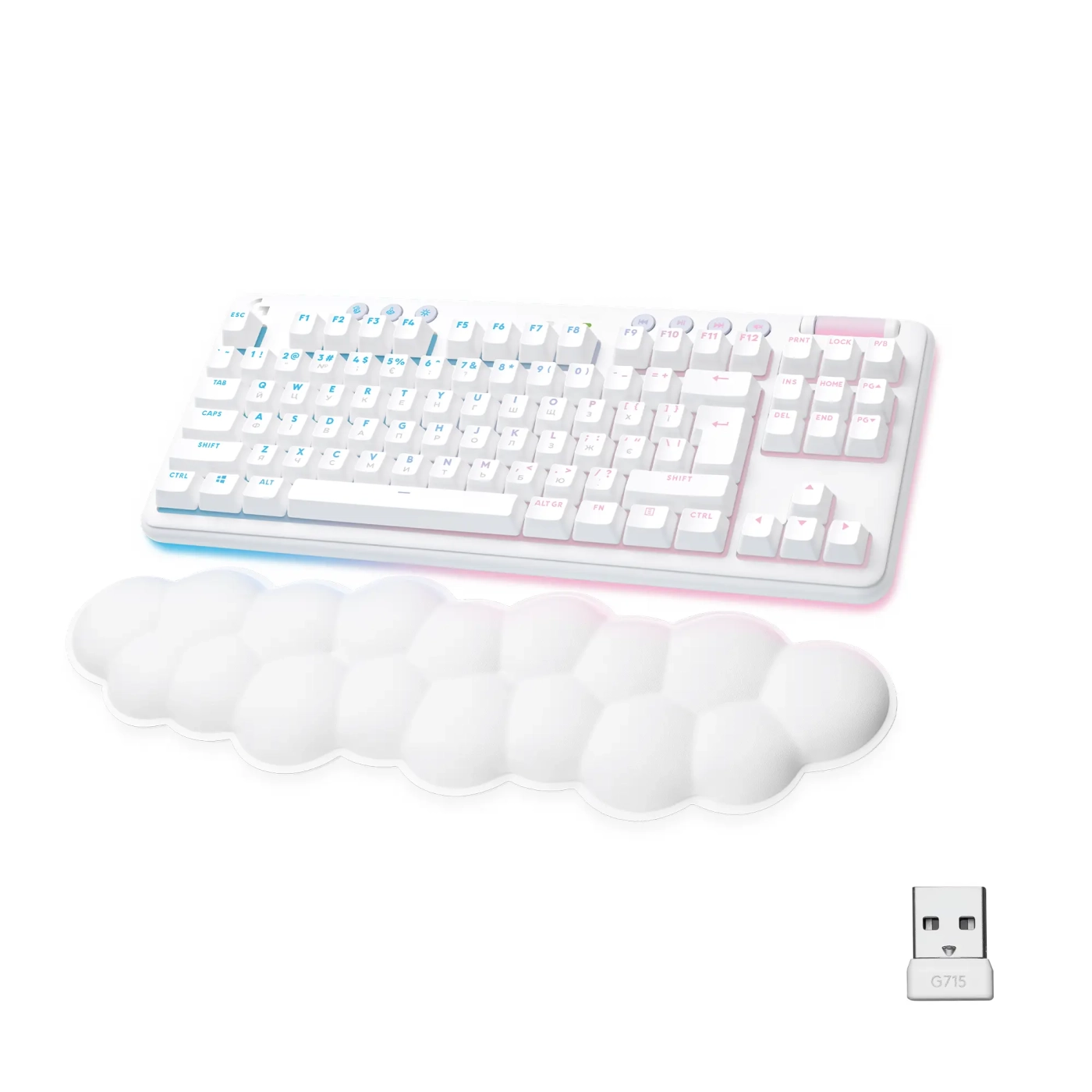 Купить Клавиатура Logitech G715 Gaming Keyboard Off White 2.4GHZ/BT Tactile (920-010465) - фото 1