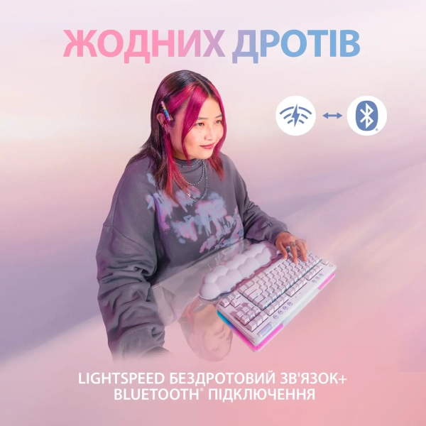 Купить Клавиатура Logitech G715 Gaming Keyboard Off White 2.4GHZ/BT Linear (920-010692) - фото 3