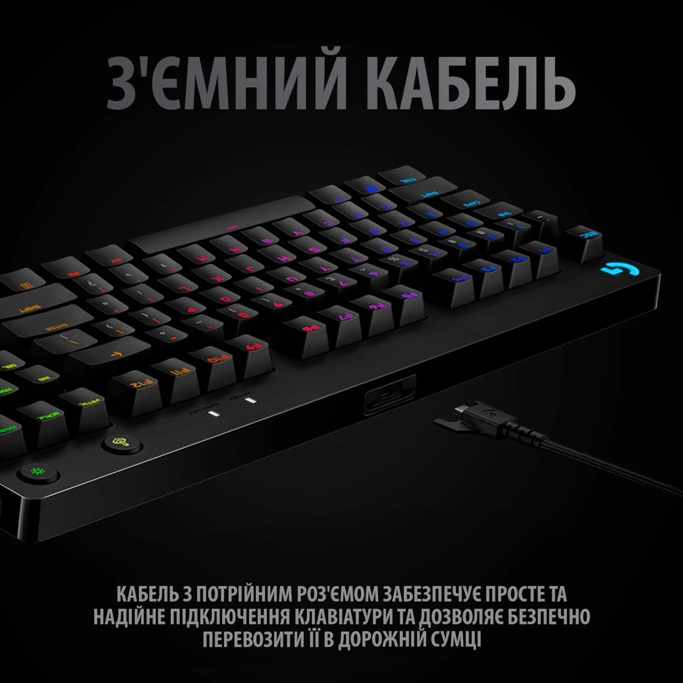 Купити Клавіатура Logitech G PRO Mechanical Gaming Keyboard Black USB US (920-009392) - фото 6