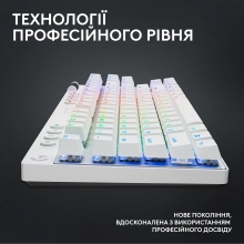 Купити Клавіатура Logitech G PRO X TKL Lightspeed Gaming Keyboard White 2.4GHZ/BT Tactile (920-012148) - фото 7