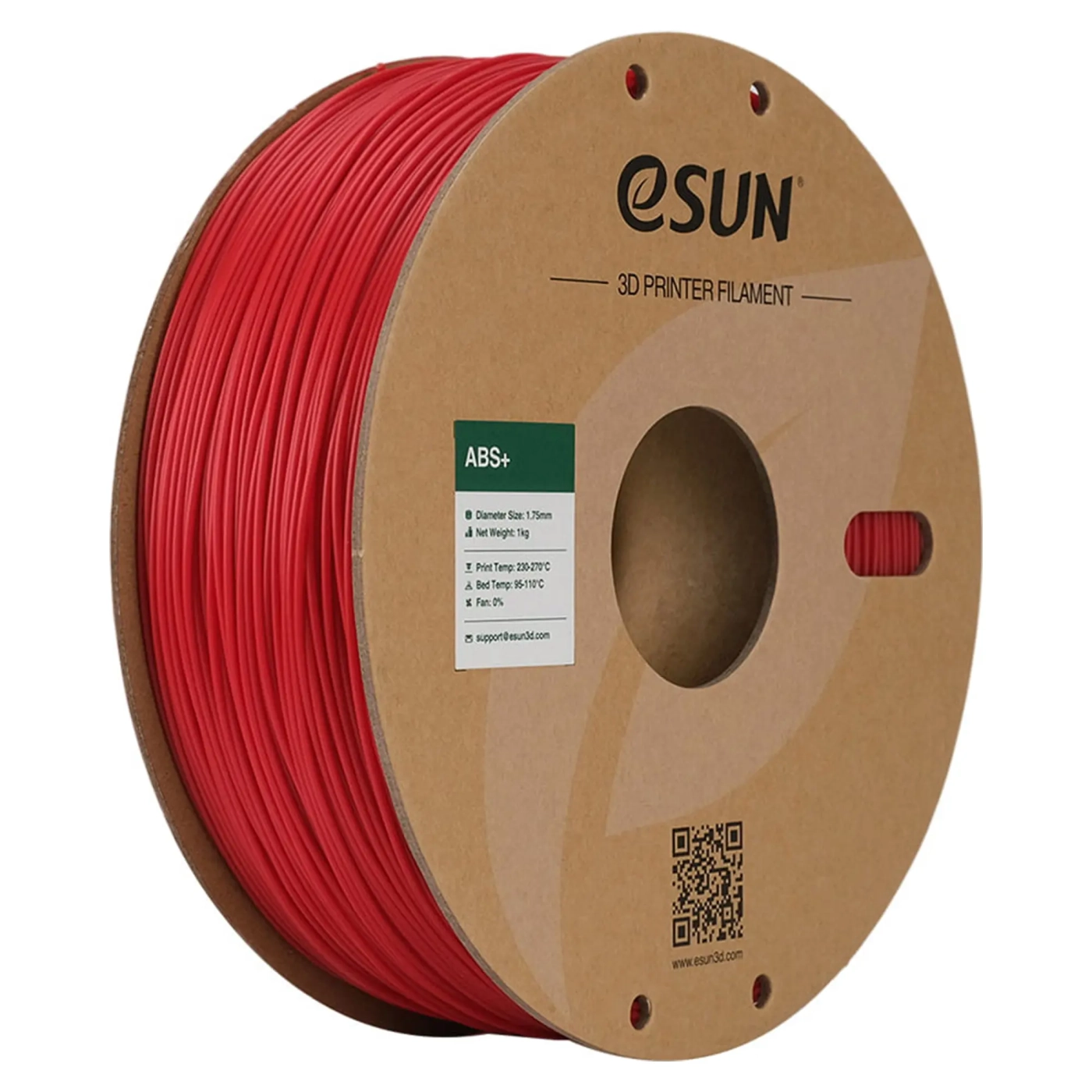 Купить ABS Plus Filament (пластик) для 3D принтера eSUN 1кг, 1.75мм, огненно-красный (ABS+175FR1) - фото 1