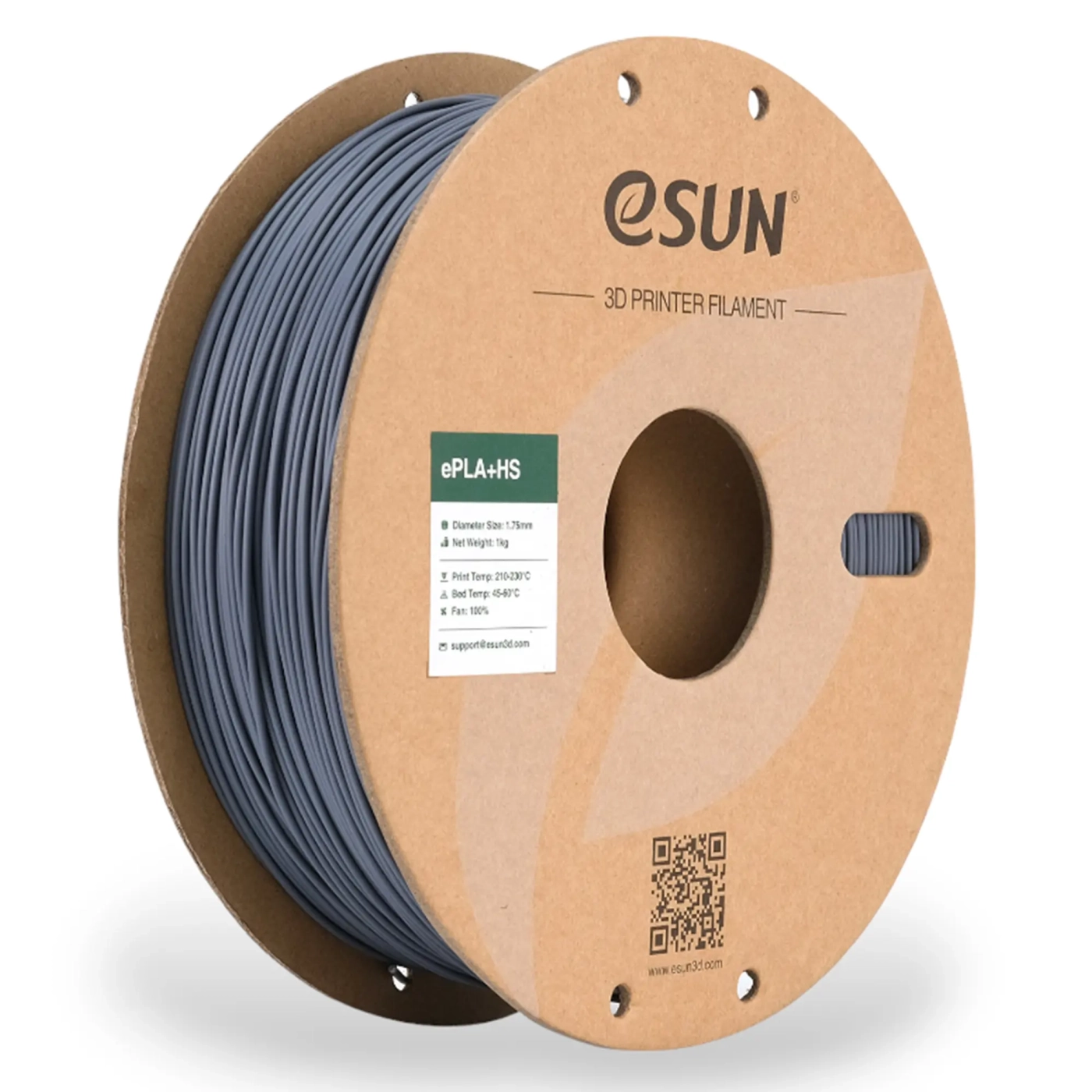 Купить ePLA-HS Filament (пластик) для 3D принтера eSUN 1кг, 1.75мм, серый (EPLA-HS-P175H1) - фото 1
