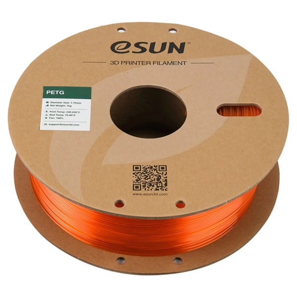 Купить PETG Filament (пластик) для 3D принтера eSUN 1кг, 1.75мм, оранжевый (PETG175O1) - фото 2