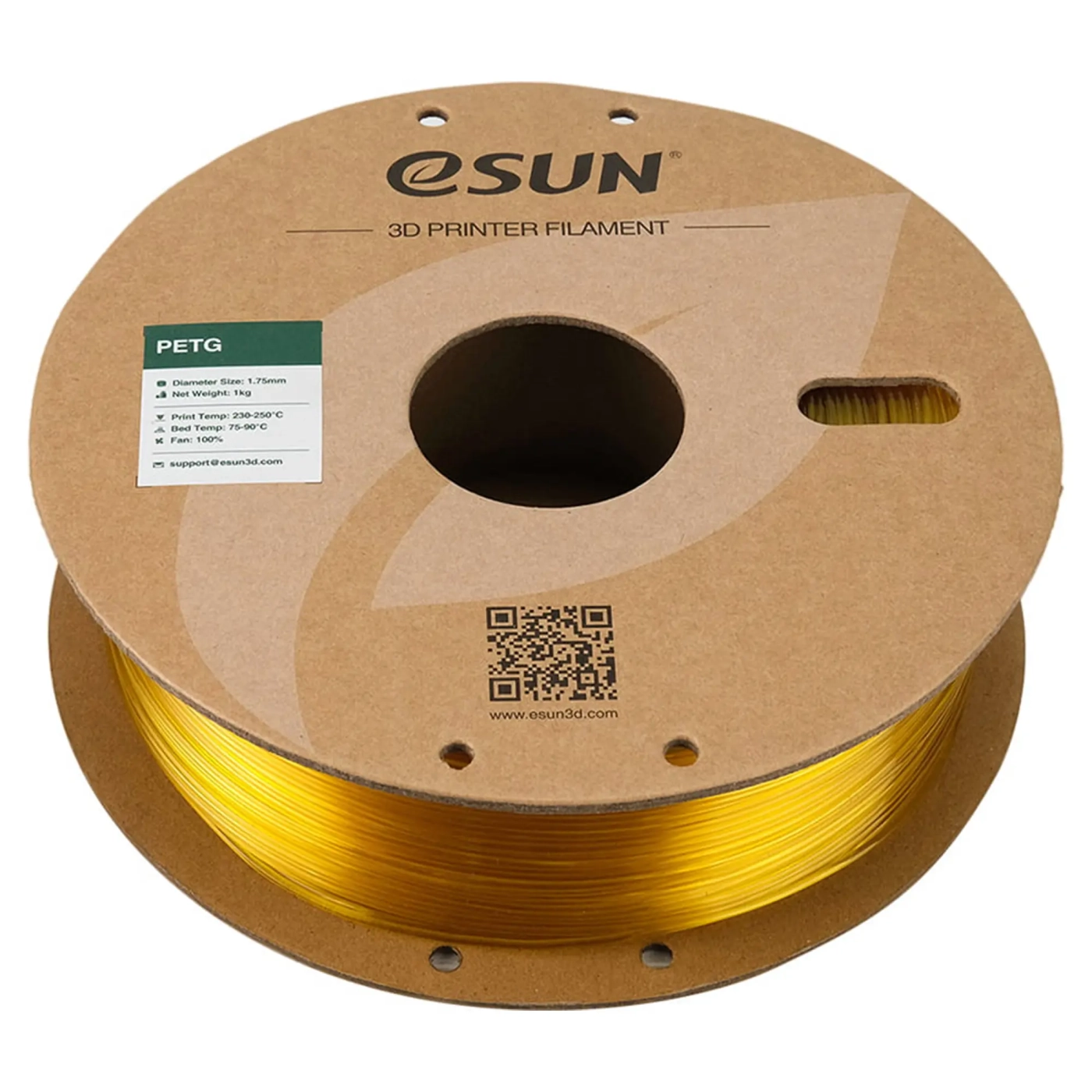 Купить PETG Filament (пластик) для 3D принтера eSUN 1кг, 1.75мм, желтый (PETG175Y1) - фото 2