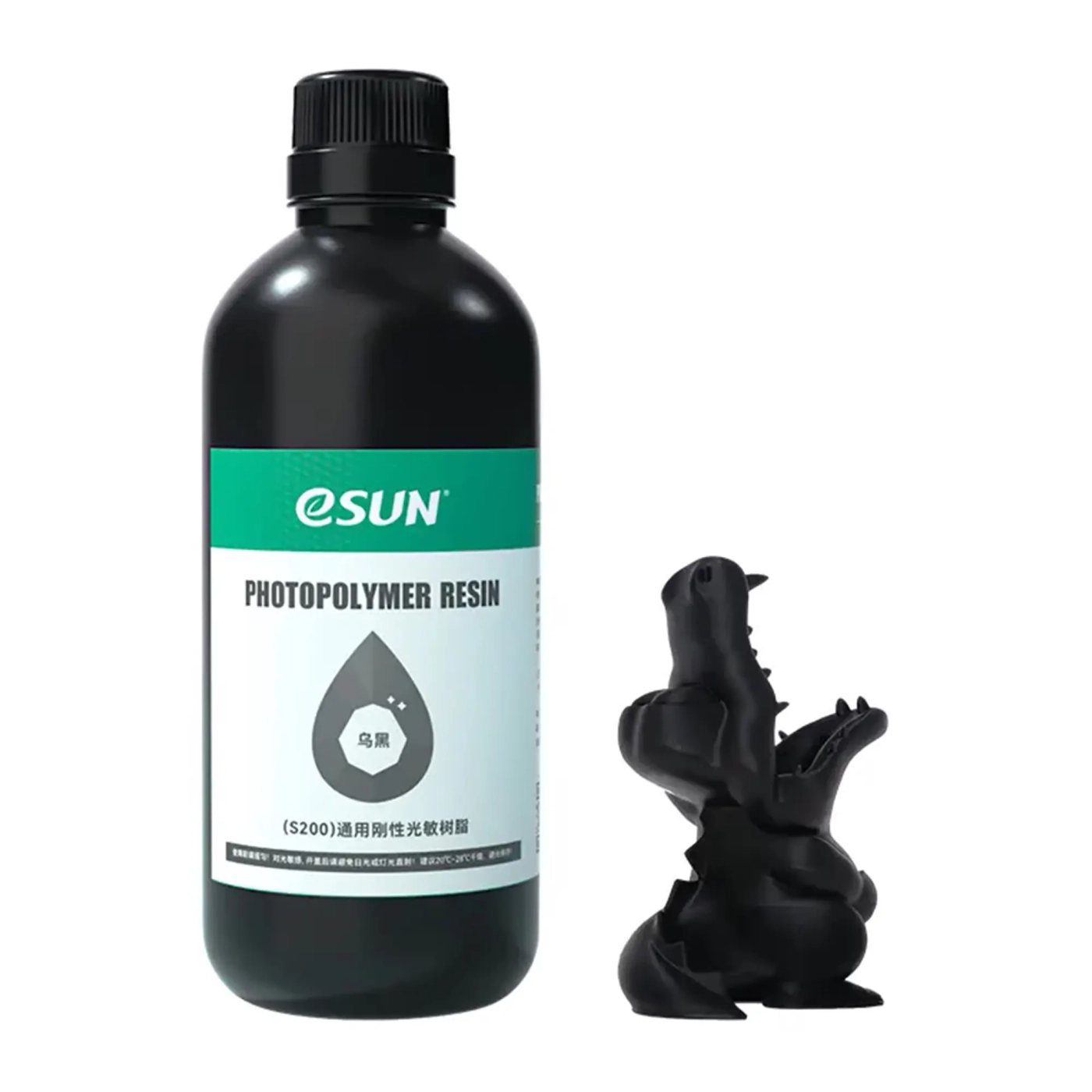 Купить Фотополимерная смола S200 Standard Resin eSUN 1кг, черная (S200-DB1) - фото 1