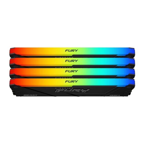 Купить Модуль памяти Kingston Fury Beast RGB Black DDR4-3200 128GB (4x32GB) CL16-20-20 1.35V XMP - фото 2