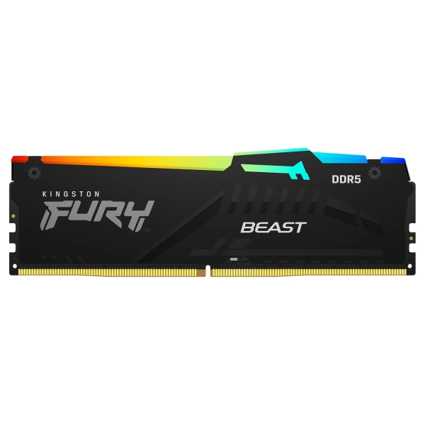 Купить Модуль памяти Kingston FURY Beast RGB Black DDR5-5200 128Gb (4x32Gb) CL40-40-40 1.25V XMP - фото 2