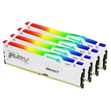 Купить Модуль памяти Kingston FURY Beast White RGB DDR5-5200 128GB (2x32GB) CL40-40-40 1.25V XMP - фото 1