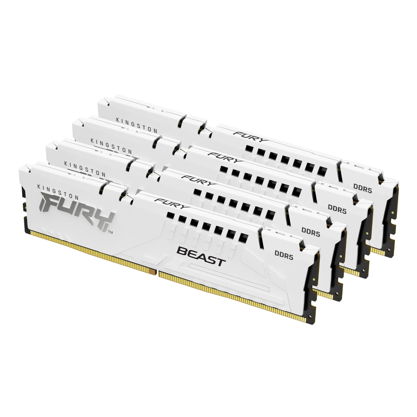 Купить Модуль памяти Kingston FURY Beast White DDR5-5200 128GB (4x32GB) CL40-40-40 1.25V XMP - фото 1
