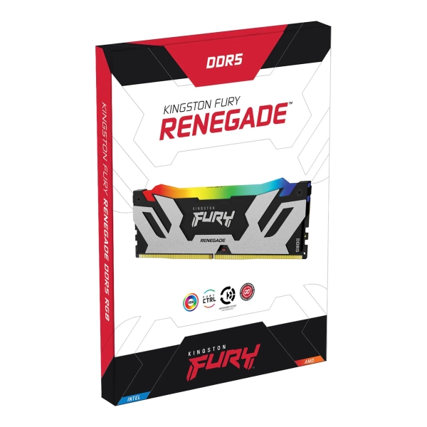 Купить Модуль памяти Kingston FURY Renegade Silver RGB DDR5- 6400 64GB (2x32GB) CL32-39-39 1.4V XMP - фото 4