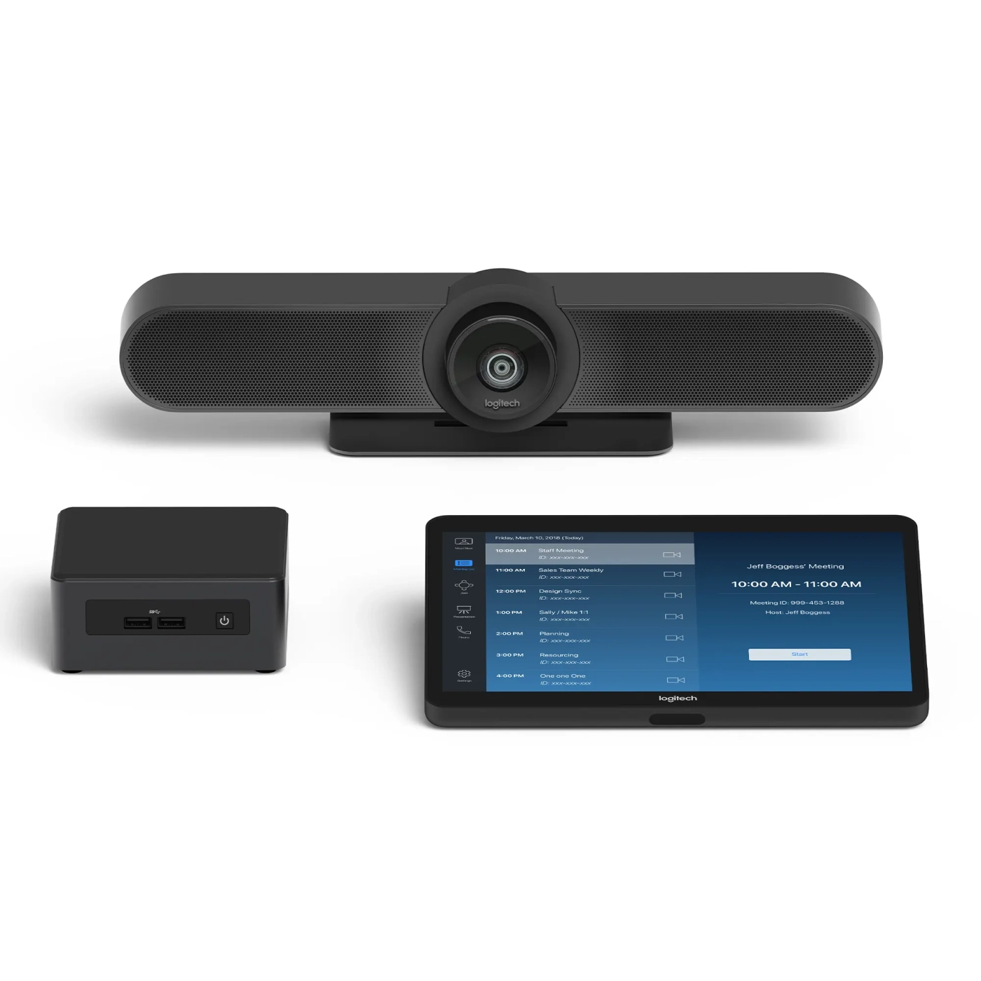 Купити Комплект для відеоконференцій Logitech TAPZOOMSMALL/1 TAP NUC11I5BEH ZOOM MEETUP EU Plug - фото 1