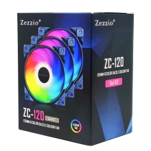 Купити Набір вентиляторів Zezzio ZC-120 SRGB 3 in 1 Kit - фото 9
