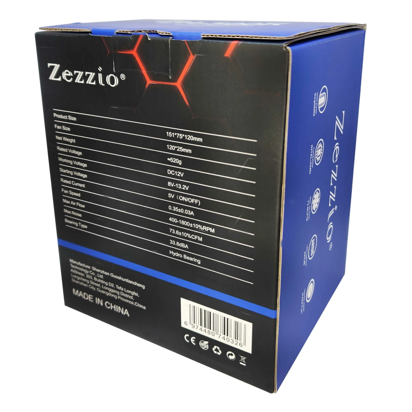 Купить Кулер Zezzio ZH-500K ARGB Ultra Fan - фото 8