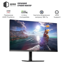 Купити Монітор 27" QUBE Overlord P27Q180HC QHD 180Hz IPS 1.07B Type-C 65W HDMI 2xDP VESA (P27Q180HC) - фото 3