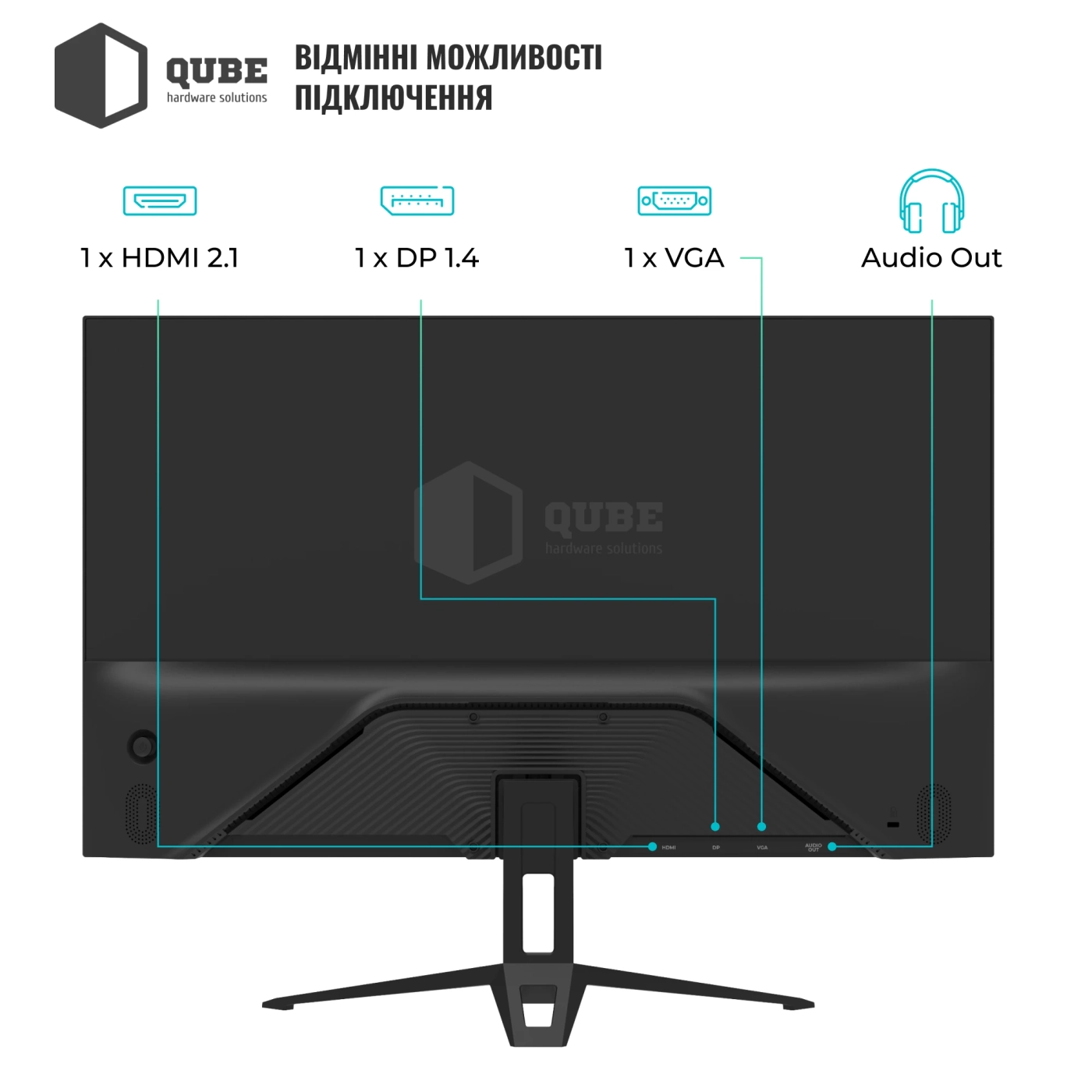 Купити Монітор 25" Qube B25F100-IPS - фото 6