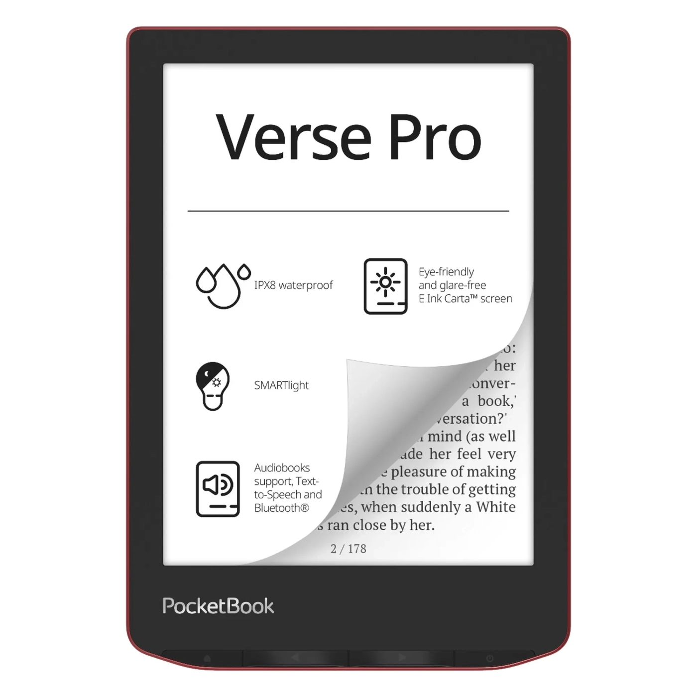 Купити Електронна книга PocketBook 634 Verse Pro, Passion Red - фото 1
