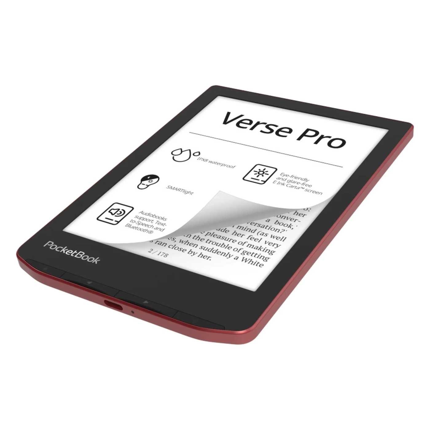 Купити Електронна книга PocketBook 634 Verse Pro, Passion Red - фото 3