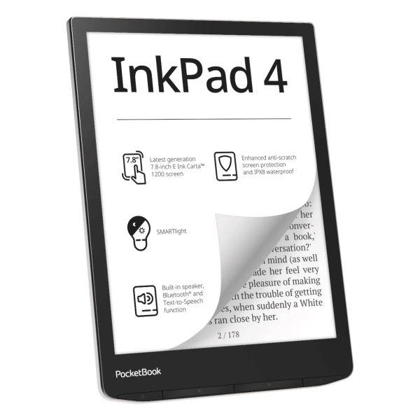 Купити Електронна книга PocketBook 743G InkPad 4, Stardust Silver - фото 2