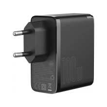 Купить СЗУ Baseus GaN2 Fast Charger 1C 100W Set Black (With Cable Type-C to Type-C 100W(20V/5A) 1.5m Black - фото 4