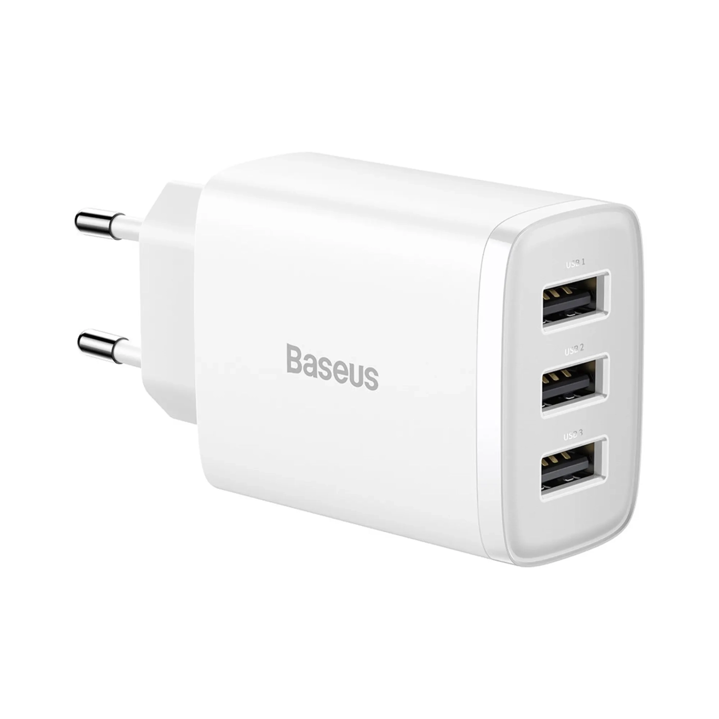 Купити Зарядний пристрій 3xUSB 17W (USB-A) Білий Baseus - фото 3