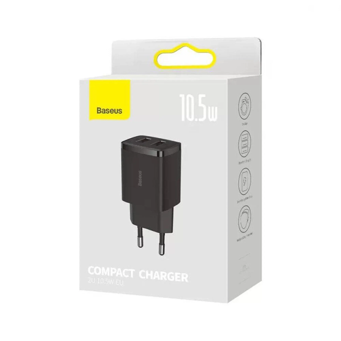 Купить Зарядное устройство для Baseus Compact Charger 2U 10.5W Black (CCXJ010201) - фото 6