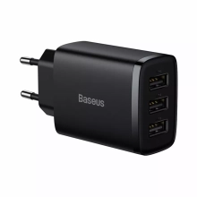 Купити Зарядний пристрій Baseus Compact Charger 3U Black (CCXJ020101) - фото 3
