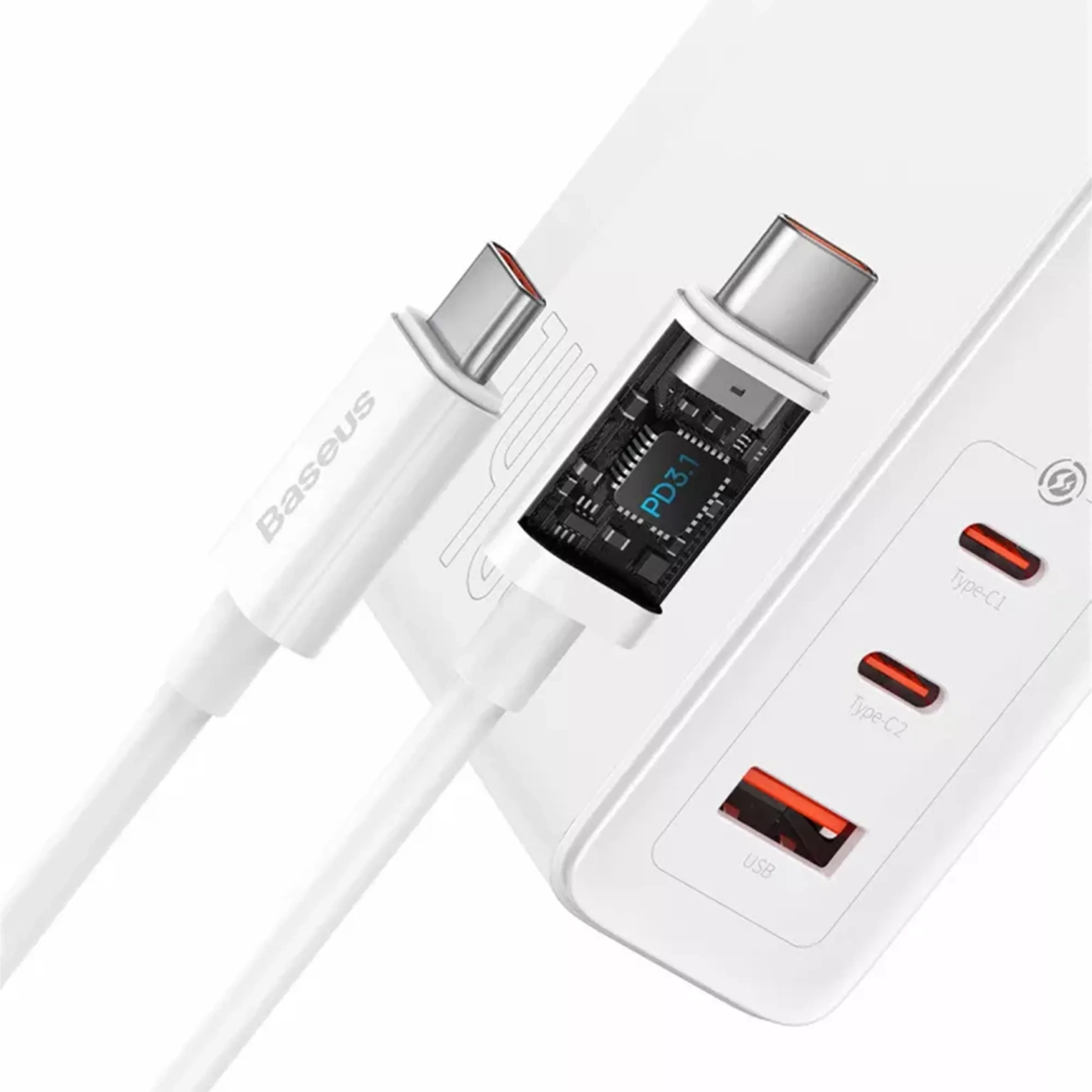 Купить Зарядное устройство для Baseus GaN5 Pro Fast Charger 2C U 140W EU White - фото 4