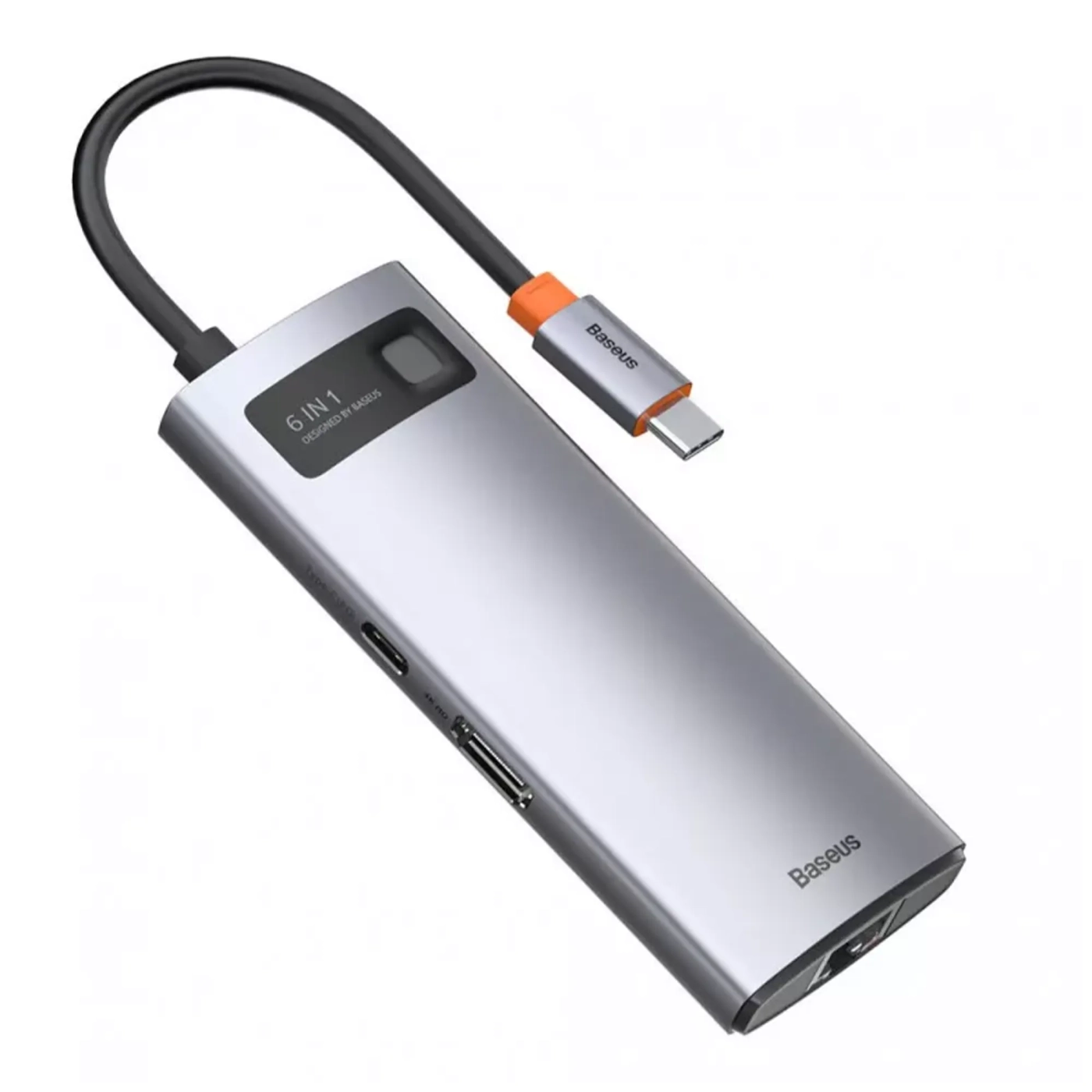 Купити Хаб Baseus Metal Gleam Series 6-in-1 Multifunctional (Type-C to HDMI/USB3.0/PD/RJ45) - фото 1
