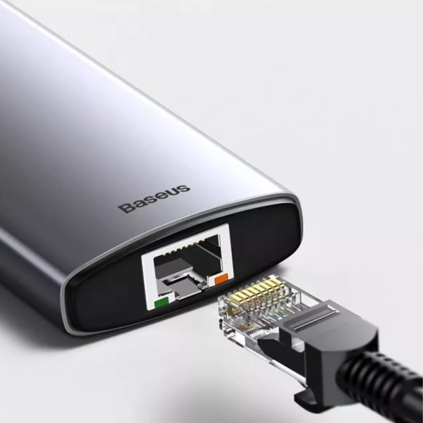 Купить Хаб Baseus Metal Gleam Series 6-in-1 Multifunctional (Type-C to HDMI/USB3.0/PD/RJ45) - фото 5